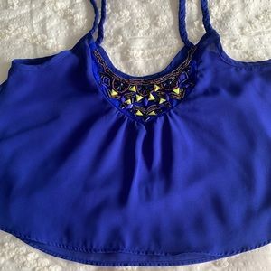 Blue Crop Top
